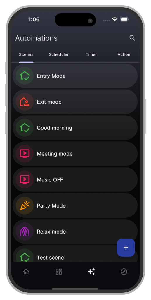 Mobile UI for Mood Scene